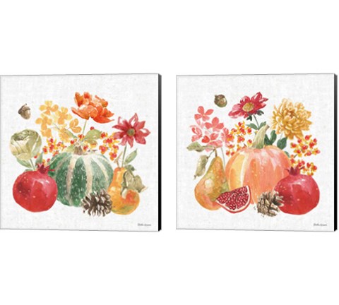 Harvest Bouquet 2 Piece Canvas Print Set by Beth Grove