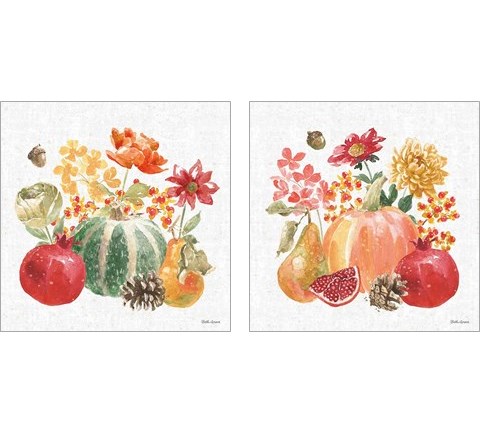 Harvest Bouquet 2 Piece Art Print Set by Beth Grove