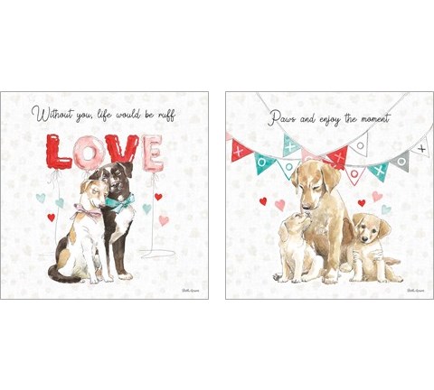 Paws of Love 2 Piece Art Print Set by Beth Grove