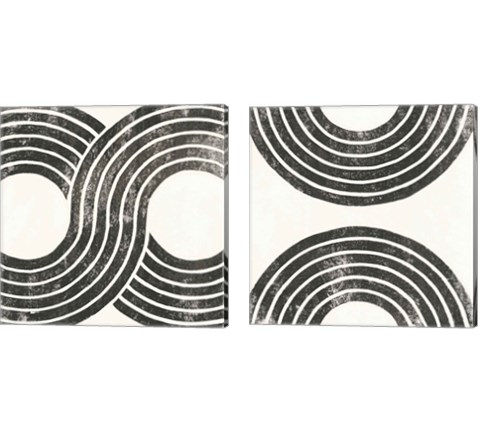 Over the Rainbow BW 2 Piece Canvas Print Set by Moira Hershey