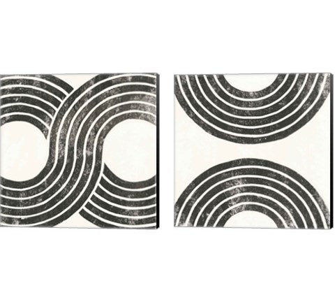 Over the Rainbow BW 2 Piece Canvas Print Set by Moira Hershey