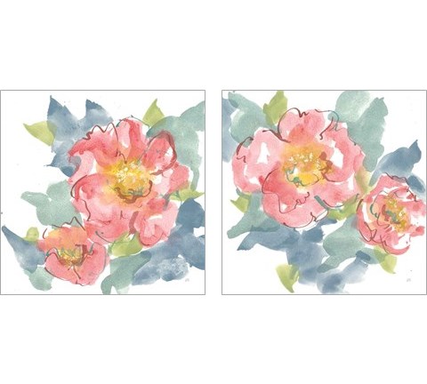 Peony in the Pink  2 Piece Art Print Set by Chris Paschke