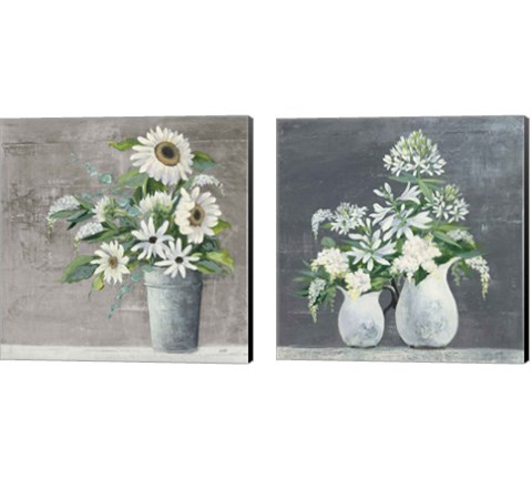 Late Summer Bouquet 2 Piece Canvas Print Set by Julia Purinton