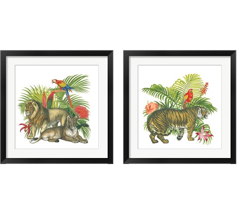 In the Jungle 2 Piece Framed Art Print Set by Wild Apple Portfolio