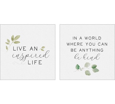 Inspired Life  2 Piece Art Print Set by Hartworks
