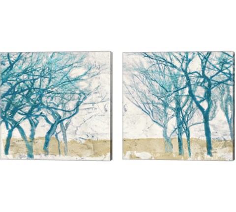 Turquoise Trees 2 Piece Canvas Print Set by Alessio Aprile
