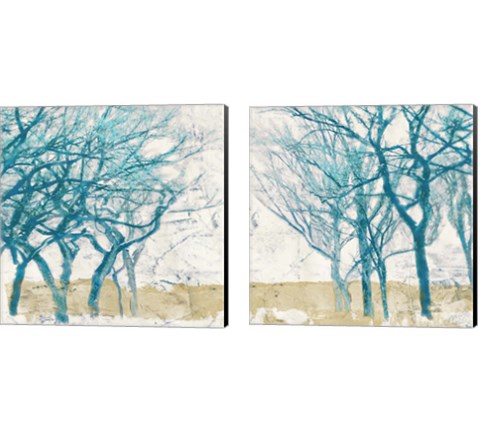 Turquoise Trees 2 Piece Canvas Print Set by Alessio Aprile