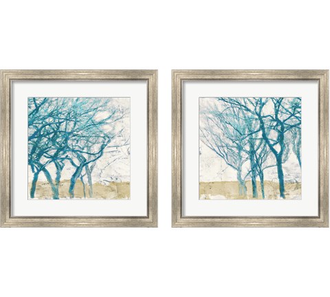 Turquoise Trees 2 Piece Framed Art Print Set by Alessio Aprile