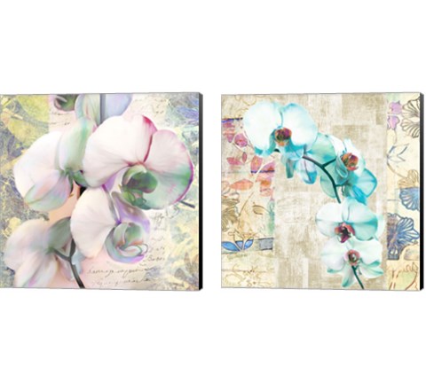 Kaleidoscope Orchid (detail) 2 Piece Canvas Print Set by Kelly Parr