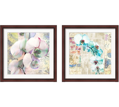 Kaleidoscope Orchid (detail) 2 Piece Framed Art Print Set by Kelly Parr