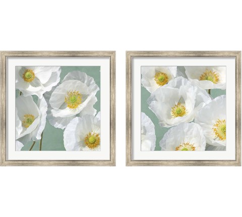Poppies on Mint 2 Piece Framed Art Print Set by Leonardo Sanna