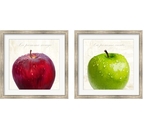 La Pomme Rouge et Vert 2 Piece Framed Art Print Set by Remo Barbieri
