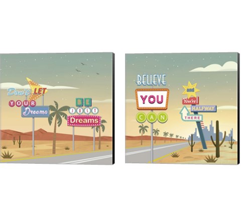 Believe You Can... (detail I) 2 Piece Canvas Print Set by Steven Hill