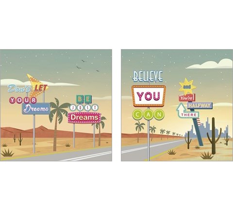 Believe You Can... (detail I) 2 Piece Art Print Set by Steven Hill