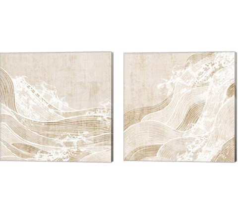 Tidal Waves 2 Piece Canvas Print Set by Eva Watts