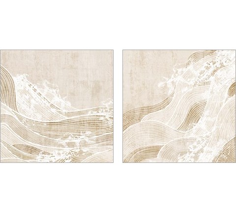 Tidal Waves 2 Piece Art Print Set by Eva Watts