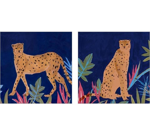 Cheetah  2 Piece Art Print Set by Isabelle Z