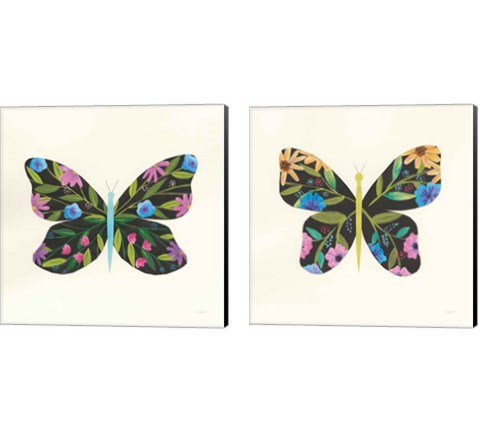 Butterfly Garden 2 Piece Canvas Print Set by Courtney Prahl