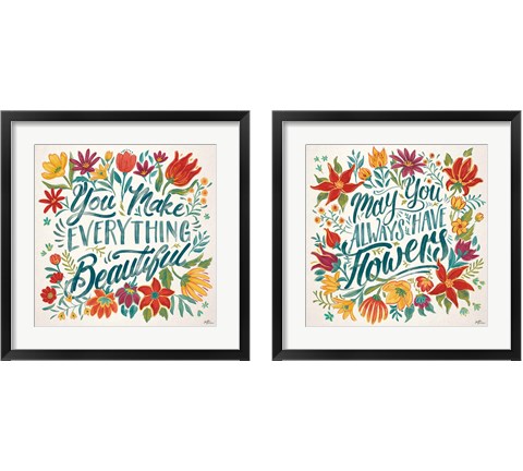 Happy Thoughts 2 Piece Framed Art Print Set by Janelle Penner