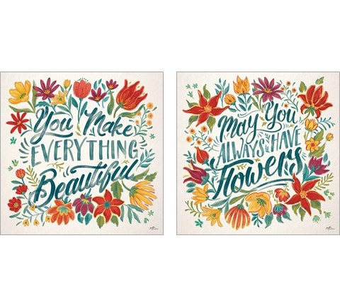 Happy Thoughts 2 Piece Art Print Set by Janelle Penner
