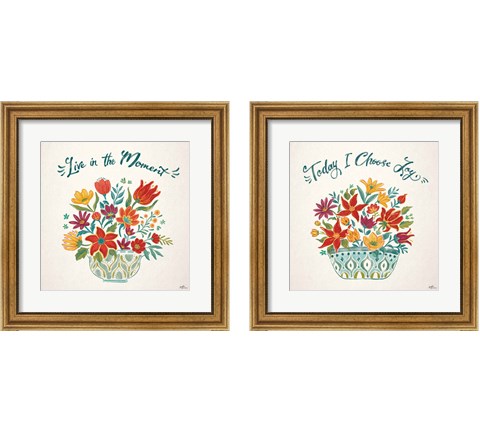 Happy Thoughts 2 Piece Framed Art Print Set by Janelle Penner