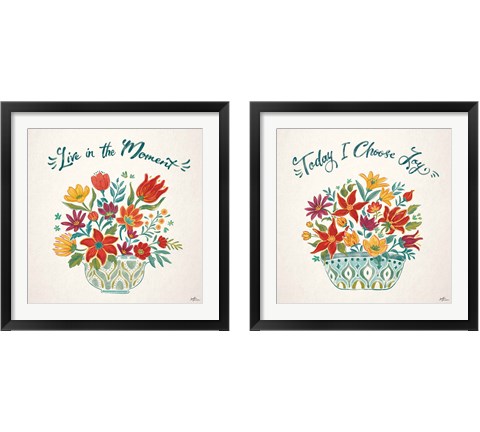 Happy Thoughts 2 Piece Framed Art Print Set by Janelle Penner