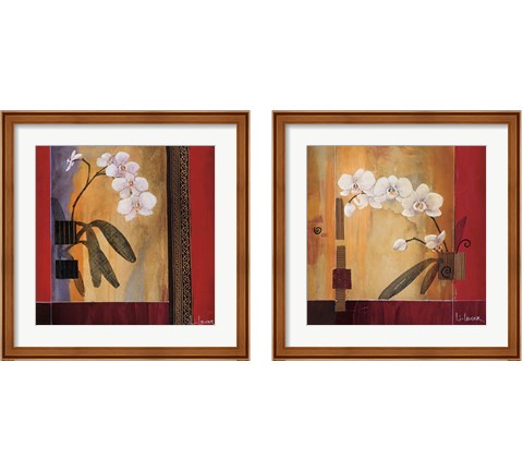 Orchid Lines 2 Piece Framed Art Print Set by Don Li-Leger