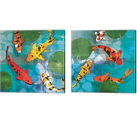 Lucky Koi 2 Piece Canvas Print Set by Tandi Venter