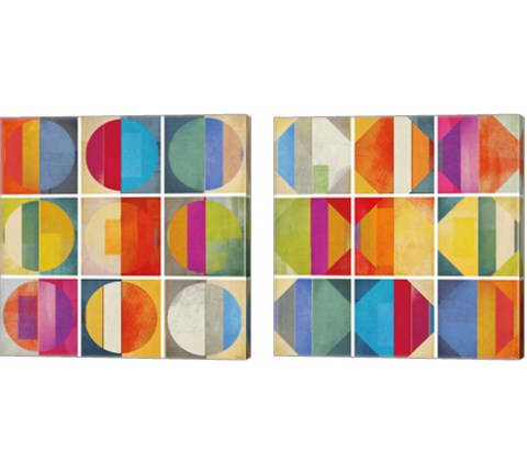 Pattern Tiles 2 Piece Canvas Print Set by Noah Li-Leger