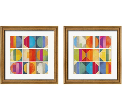 Pattern Tiles 2 Piece Framed Art Print Set by Noah Li-Leger