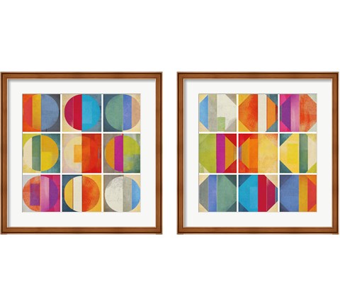 Pattern Tiles 2 Piece Framed Art Print Set by Noah Li-Leger