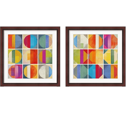 Pattern Tiles 2 Piece Framed Art Print Set by Noah Li-Leger
