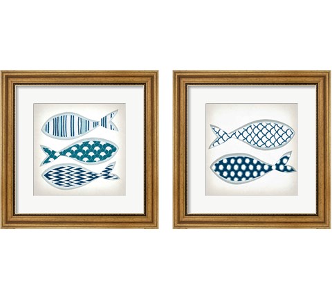 Fish Patterns 2 Piece Framed Art Print Set by Tandi Venter