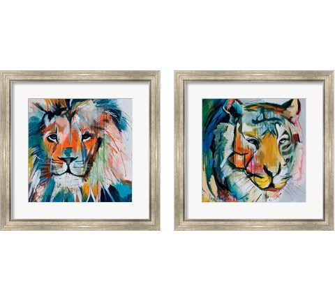 Do You Want My Lions Share 2 Piece Framed Art Print Set by Angela Maritz
