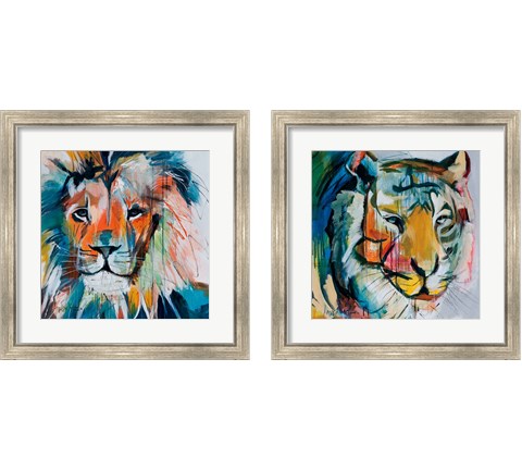 Do You Want My Lions Share 2 Piece Framed Art Print Set by Angela Maritz