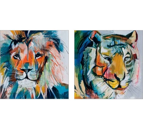 Do You Want My Lions Share 2 Piece Art Print Set by Angela Maritz