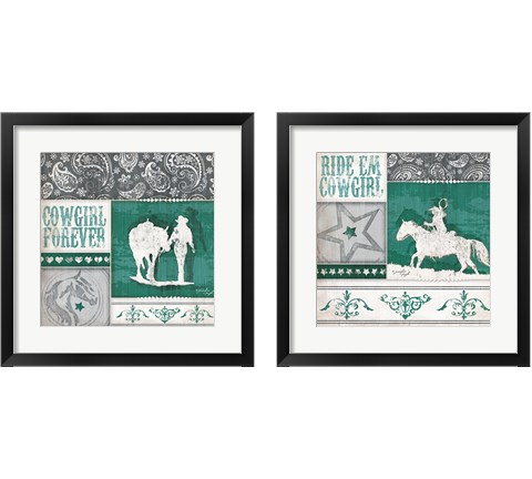 Cowgirl Forever 2 Piece Framed Art Print Set by Jennifer Pugh