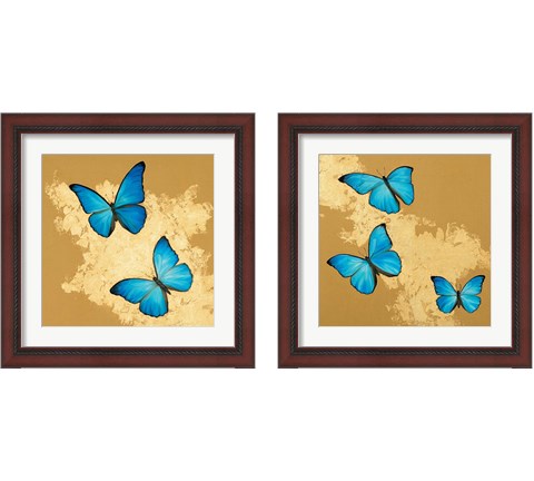 Cerulean Butterfly 2 Piece Framed Art Print Set by Joanna Charlotte
