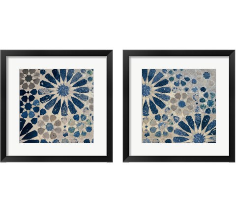 Alhambra Tile 2 Piece Framed Art Print Set by Sue Schlabach