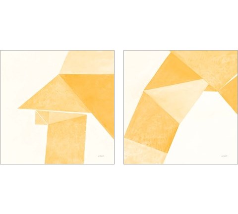 Paper Work Yellow 2 Piece Art Print Set by Mike Schick