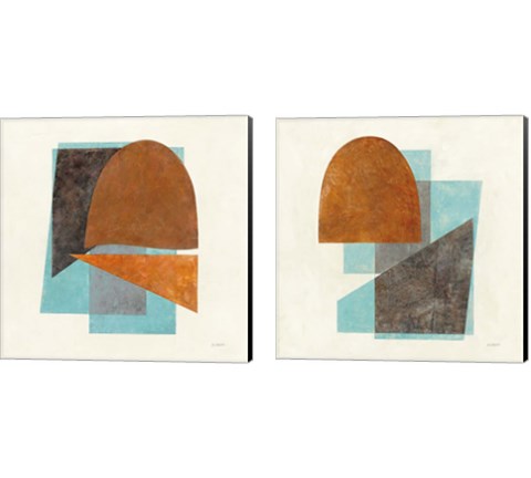 Quintet Turquoise 2 Piece Canvas Print Set by Mike Schick