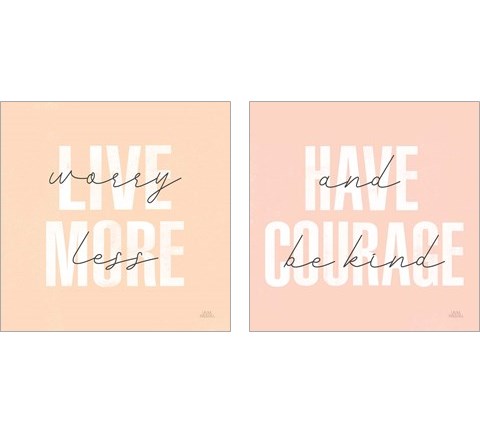 Morning Affirmations 2 Piece Art Print Set by Laura Marshall