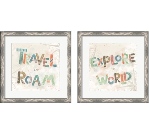Explore the World 2 Piece Framed Art Print Set by Veronique Charron