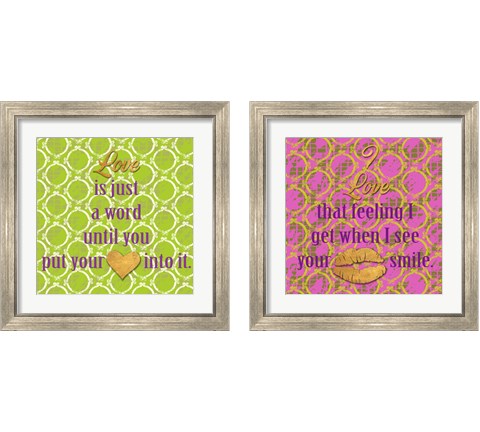 Love and Smile 2 Piece Framed Art Print Set by Nick Biscardi