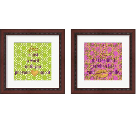 Love and Smile 2 Piece Framed Art Print Set by Nick Biscardi