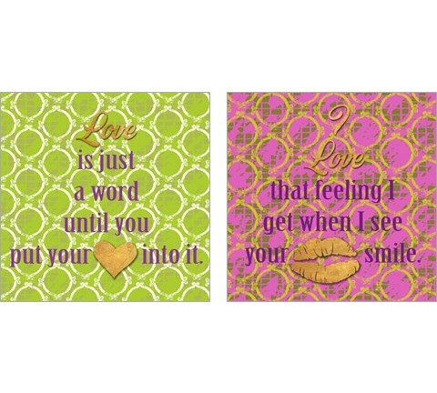 Love and Smile 2 Piece Art Print Set by Nick Biscardi