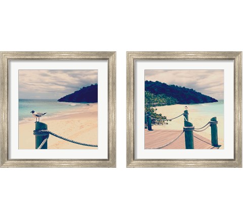 Island Vacation 2 Piece Framed Art Print Set by Susan Bryant