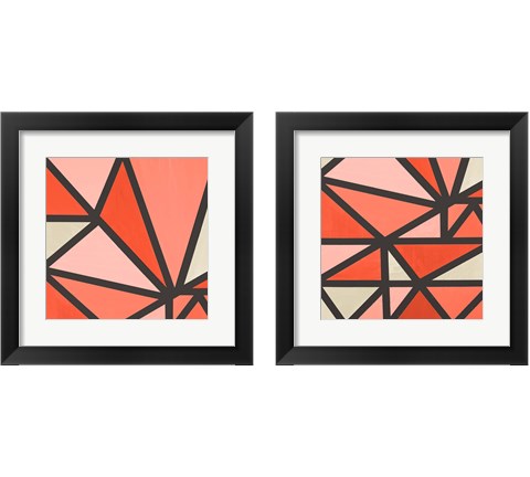 Mindful Peachy 2 Piece Framed Art Print Set by Susan Bryant