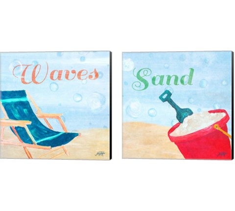 Beach Play 2 Piece Canvas Print Set by Julie DeRice