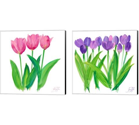 Tulips 2 Piece Canvas Print Set by Julie DeRice